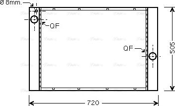 Ava Quality Cooling BW 2372 - Радіатор, охолодження двигуна autocars.com.ua