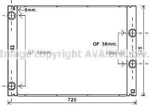 Ava Quality Cooling BW 2404 - Радіатор, охолодження двигуна autocars.com.ua