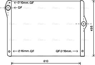 Ava Quality Cooling BW2430 - Радіатор, охолодження двигуна autocars.com.ua