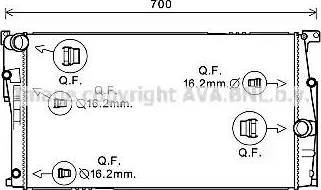 Ava Quality Cooling BW2449 - Радіатор, охолодження двигуна autocars.com.ua