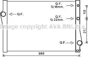 Ava Quality Cooling BW2471 - Радіатор, охолодження двигуна autocars.com.ua