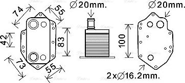 Ava Quality Cooling BW3554 - Масляный радиатор, двигательное масло avtokuzovplus.com.ua