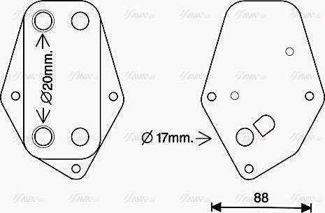 Ava Quality Cooling BW3557 - Масляный радиатор, двигательное масло avtokuzovplus.com.ua