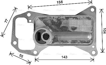 Ava Quality Cooling BW3592 - Масляний радіатор, рухове масло autocars.com.ua