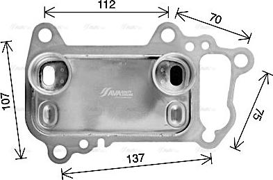 Ava Quality Cooling BW3622 - Масляний радіатор, рухове масло autocars.com.ua