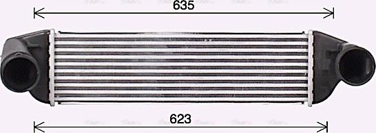 Ava Quality Cooling BW4581 - Интеркулер, теплообменник турбины avtokuzovplus.com.ua