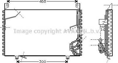 AVA BW 5197 - Конденсатор, кондиціонер autocars.com.ua