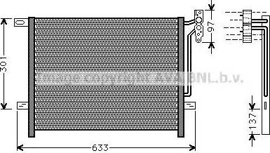 Ava Quality Cooling BWA5397 - Конденсатор, кондиціонер autocars.com.ua