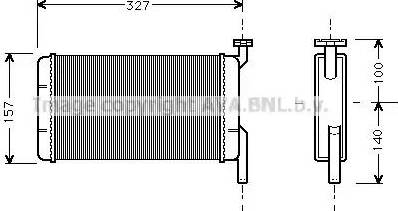 AVA BW 6001 - Теплообмінник, опалення салону autocars.com.ua