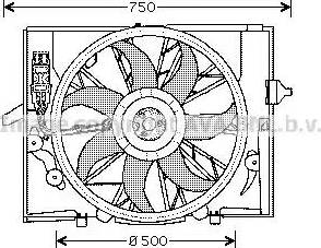 Ava Quality Cooling BW 7504 - Вентилятор, охлаждение двигателя avtokuzovplus.com.ua