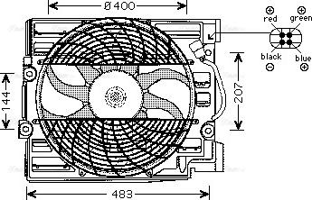 Ava Quality Cooling BW 7509 - Вентилятор, охлаждение двигателя avtokuzovplus.com.ua