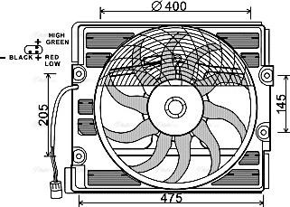 Ava Quality Cooling BW 7512 - Вентилятор, охлаждение двигателя avtokuzovplus.com.ua