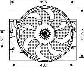 Ava Quality Cooling BW 7519 - Вентилятор, охолодження двигуна autocars.com.ua