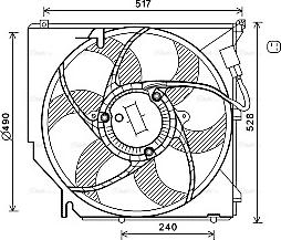 Ava Quality Cooling BW 7520 - Вентилятор, охлаждение двигателя avtokuzovplus.com.ua