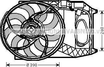 Ava Quality Cooling BW 7524 - Вентилятор, охолодження двигуна autocars.com.ua