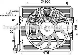 Ava Quality Cooling BW 7526 - Вентилятор, охолодження двигуна autocars.com.ua