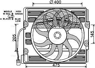 Ava Quality Cooling BW 7527 - Вентилятор, охолодження двигуна autocars.com.ua