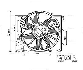 Ava Quality Cooling BW7528 - Вентилятор, охлаждение двигателя avtokuzovplus.com.ua