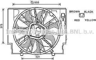 Ava Quality Cooling BW7529 - Вентилятор, охлаждение двигателя avtokuzovplus.com.ua