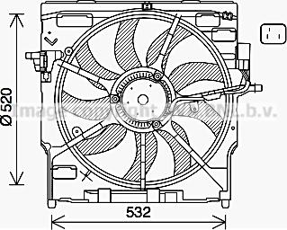 Ava Quality Cooling BW7563 - Вентилятор, охолодження двигуна autocars.com.ua