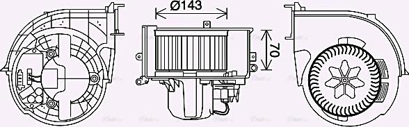 Ava Quality Cooling BW8574 - Вентилятор салона avtokuzovplus.com.ua