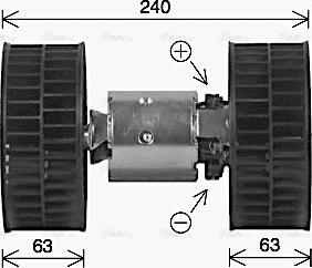 AVA BW8612 - Вентилятор салону autocars.com.ua