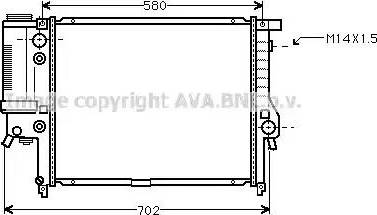 Ava Quality Cooling BWA2122 - Радіатор, охолодження двигуна autocars.com.ua