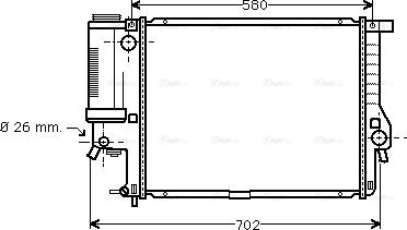 Ava Quality Cooling BWA2201 - Радіатор, охолодження двигуна autocars.com.ua