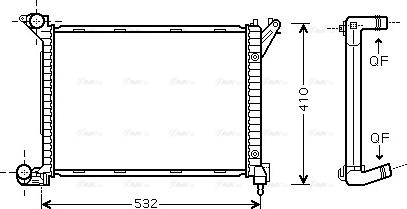 AVA BWA2263 - Радіатор, охолодження двигуна autocars.com.ua