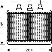 Ava Quality Cooling BWA6271 - Теплообмінник, опалення салону autocars.com.ua