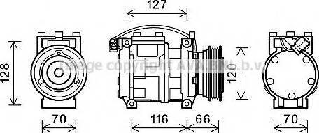 Ava Quality Cooling BWAK230 - Компресор, кондиціонер autocars.com.ua