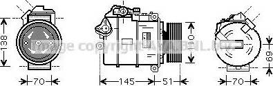 Ava Quality Cooling BWK384 - Компресор, кондиціонер autocars.com.ua