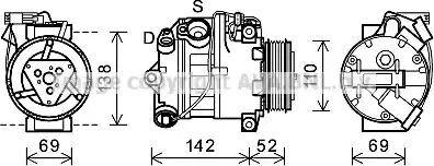 Ava Quality Cooling BWK442 - Компресор, кондиціонер autocars.com.ua