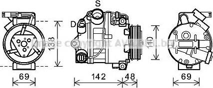 Ava Quality Cooling BWK443 - Компрессор кондиционера avtokuzovplus.com.ua