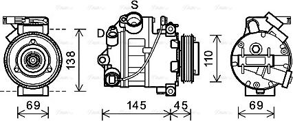 Ava Quality Cooling BWAK444 - Компресор, кондиціонер autocars.com.ua