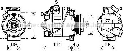 Ava Quality Cooling BWK444 - Компресор, кондиціонер autocars.com.ua