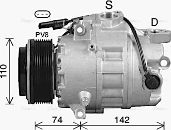 Ava Quality Cooling BWAK619 - Компресор, кондиціонер autocars.com.ua