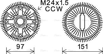 Ava Quality Cooling BW C392 - Зчеплення, вентилятор радіатора autocars.com.ua