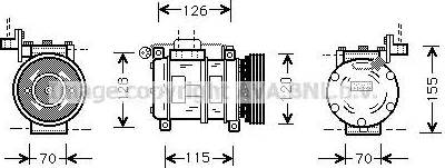 Ava Quality Cooling BW K040 - Компресор, кондиціонер autocars.com.ua