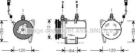 Ava Quality Cooling BW K045 - Компресор, кондиціонер autocars.com.ua