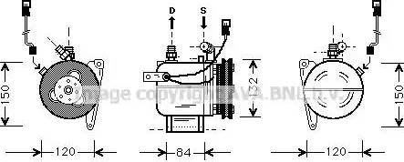 Ava Quality Cooling BW K049 - Компресор, кондиціонер autocars.com.ua