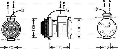 Ava Quality Cooling BW K065 - Компресор, кондиціонер autocars.com.ua