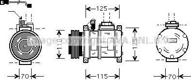 Ava Quality Cooling BW K066 - Компресор, кондиціонер autocars.com.ua