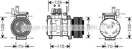 Ava Quality Cooling BW K073 - Компресор, кондиціонер autocars.com.ua