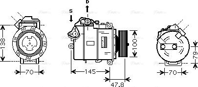 Ava Quality Cooling BW K331 - Компресор, кондиціонер autocars.com.ua