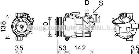 Ava Quality Cooling BW K393 - Компрессор кондиционера avtokuzovplus.com.ua