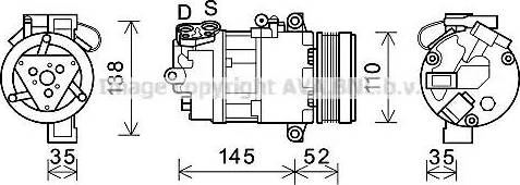 Ava Quality Cooling BWK545 - Компресор, кондиціонер autocars.com.ua