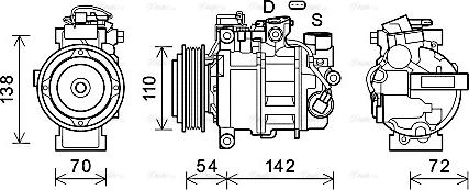 Ava Quality Cooling BWK551 - Компрессор кондиционера avtokuzovplus.com.ua