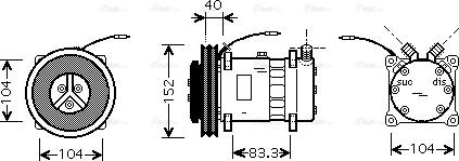 Ava Quality Cooling CLAK001 - Компресор, кондиціонер autocars.com.ua