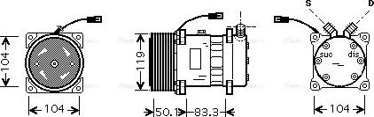 Ava Quality Cooling CLAK002 - Компрессор кондиционера avtokuzovplus.com.ua